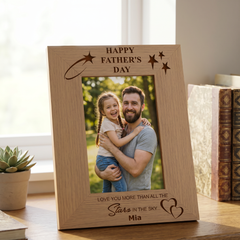 Personalised Fathers Day Love You Wooden Photo Frame Gift Father Photo Frame ukgiftstoreonline