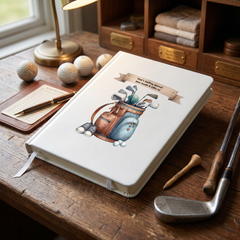 Personalised Golfing Journal Leatherette Notebook Diary For Dad Personalised Notebook ukgiftstoreonline