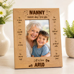Personalised Nanny Photo Frame Gift The Reasons I Love You Nanny Photo Frame ukgiftstoreonline