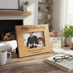 Personalised Happy Fathers Day Engraved Photo Frame Gift Father Photo Frame ukgiftstoreonline