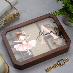 Luxury Large Wooden Jewellery Box Gift For Her With  Ballerina
