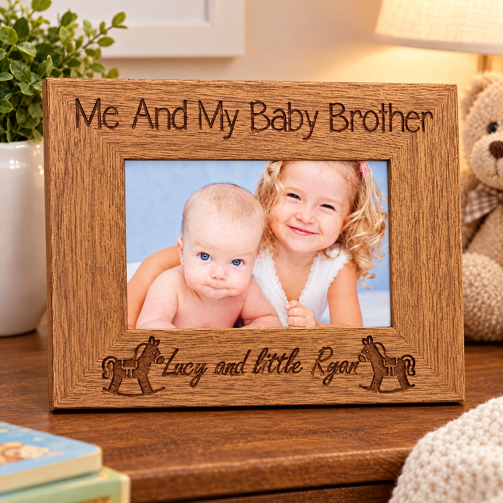 Personalised Me and My Baby Brother Engraved Photo Frame Brother Photo Frame ukgiftstoreonline