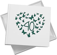 40th Birthday White Photo Album Gift With Butterflies 50 x 6x4 Photos Pack of 5 Wholesale Trade