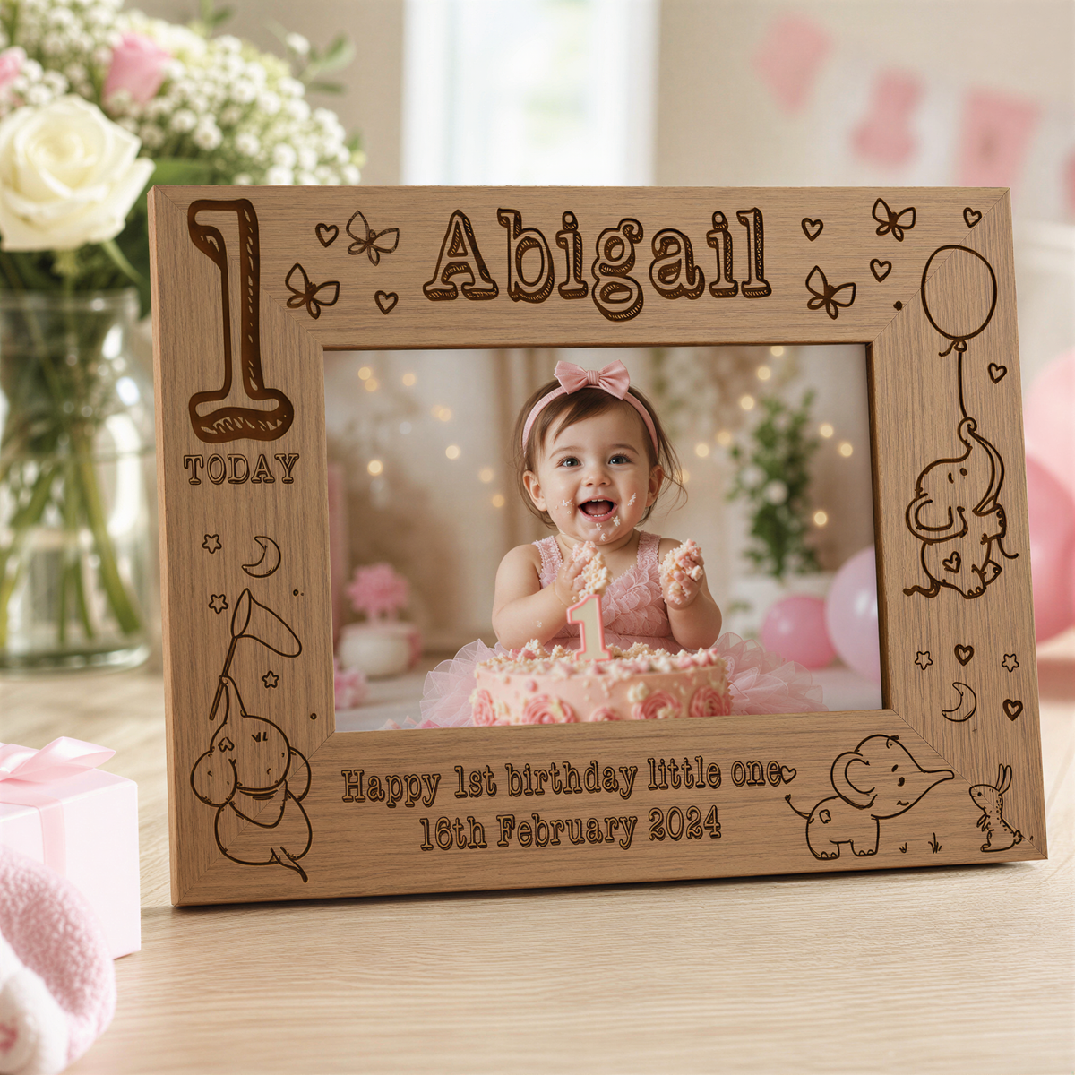 Personalised Baby Girl's First Birthday Photo Frame gift Baby Girl Photo Frame ukgiftstoreonline