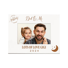 Personalised Dad and Me White Wood Photo Frame Gift