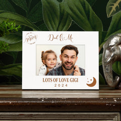 Personalised Dad and Me White Wood Photo Frame Gift