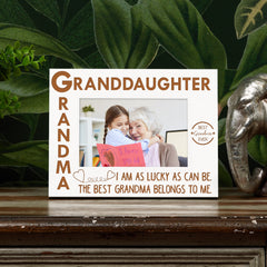 Grandma And Granddaughter White Wooden Photo Frame Gift