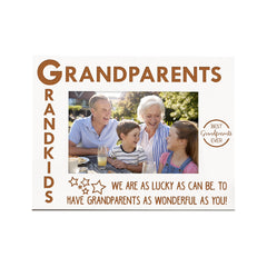 Grandparents and Grandkids White Wooden Photo Frame Gift Family Photo frame ukgiftstoreonline