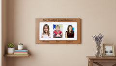Grandchildren Personalised Triple Engraved Wooden picture photo frame 6"x4" Grandchildren Photo Frame ukgiftstoreonline