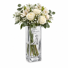 Personalised Wedding Or Anniversary Flower Vase Gift Present With Couple Personalised Flower Vase ukgiftstoreonline