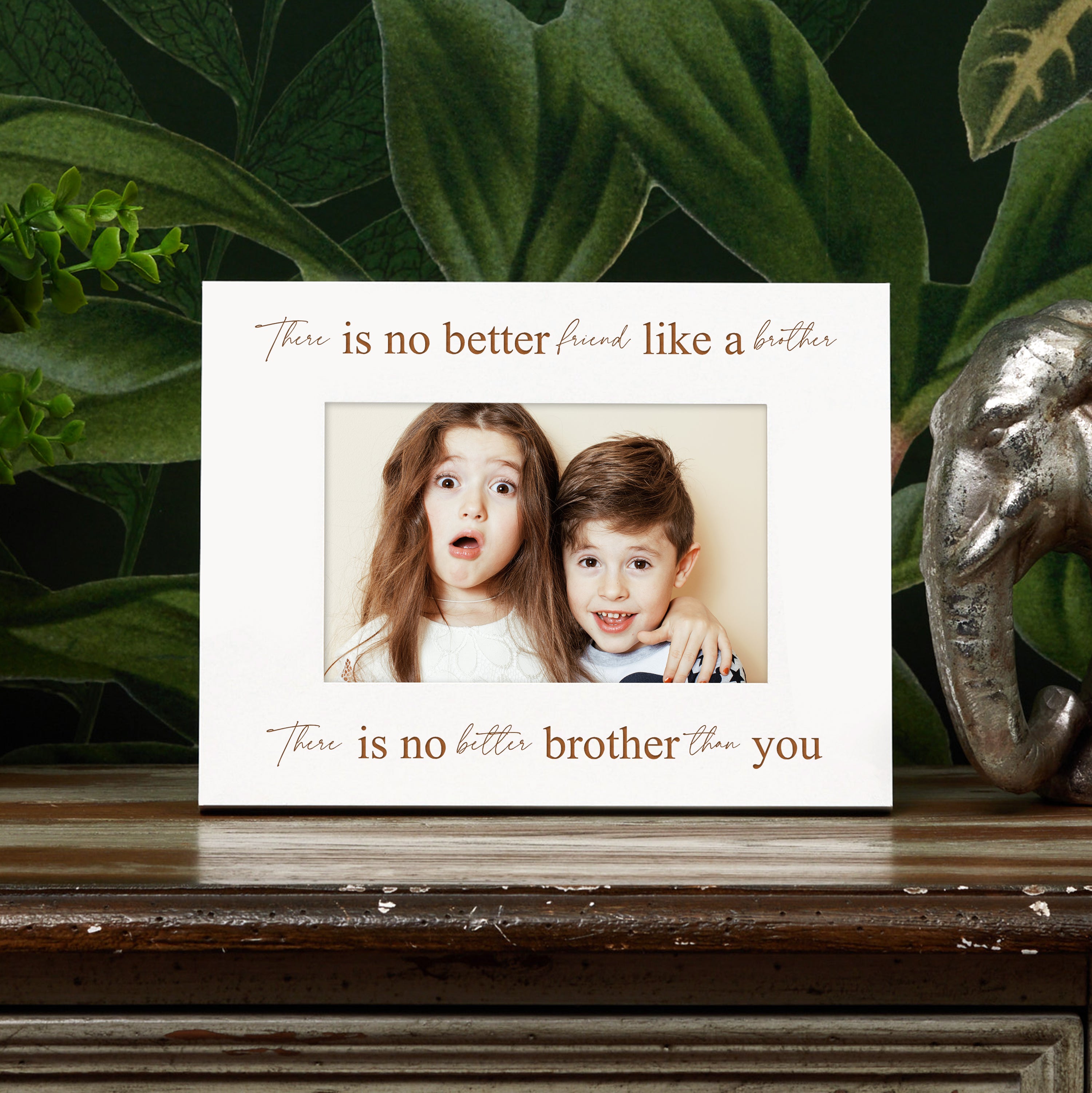 No better friend like a brother White Wooden Photo Frame Gift Family Photo frame ukgiftstoreonline