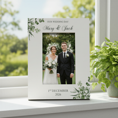 Personalised On Our Wedding Day Elegant Photo Frame Gift For Couple Photo Frame ukgiftstoreonline