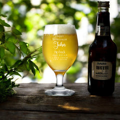 Personalised Retirement Gift Craft Beer Cider Ale Glass For Him 1 Pint