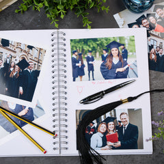 Large Graduation Photo Album Scrapbook With Watercolour Hat