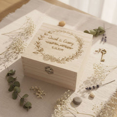 ukgiftstoreonline Personalised Wooden Keepsake Box Wedding Memory Engraved Gifts Any Name Keepsake Memory Box ukgiftstoreonline