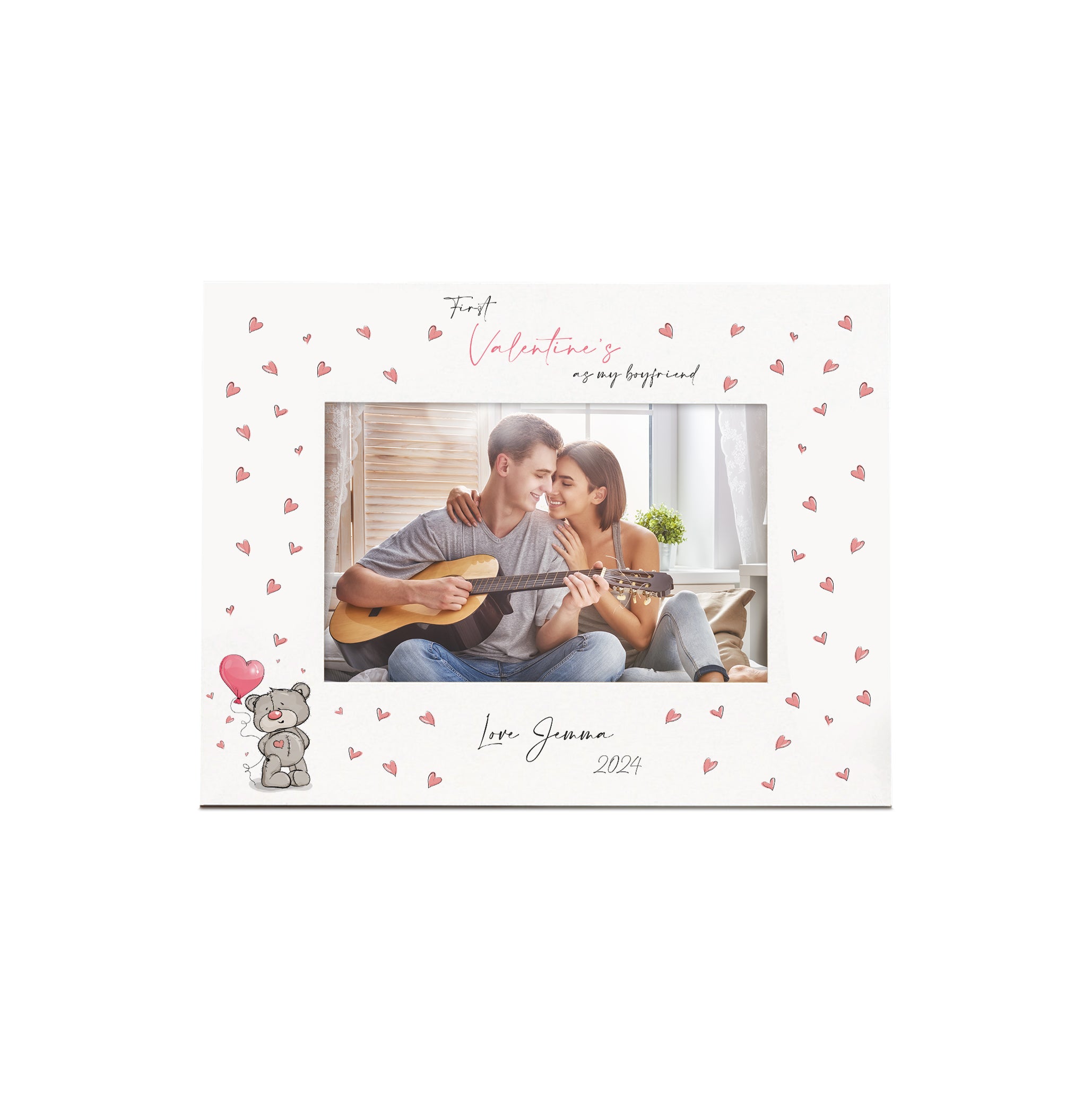 Personalised First Valentines as my boyfriend Photo Picture Frame Gift