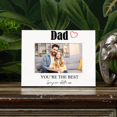 Personalised Dad You're the best White Photo Frame Gift