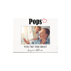 Personalised Pops You're the best White Photo Frame Gift For Grandad