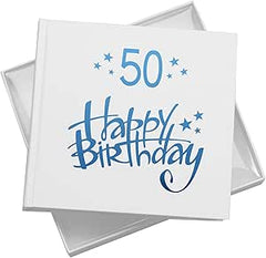 50th Birthday White Photo Album Gift For Him Or Her 50 x 6x4 Photos Pack of 5 Wholesale Trade