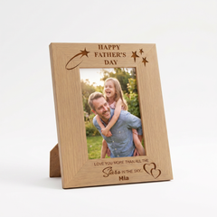 Personalised Fathers Day Love You Wooden Photo Frame Gift Father Photo Frame ukgiftstoreonline