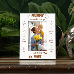 Personalised Mum and Son Or Daughter 10 Reasons Picture Photo Frame Gift