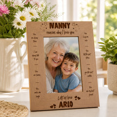 Personalised Nanny Photo Frame Gift The Reasons I Love You Nanny Photo Frame ukgiftstoreonline