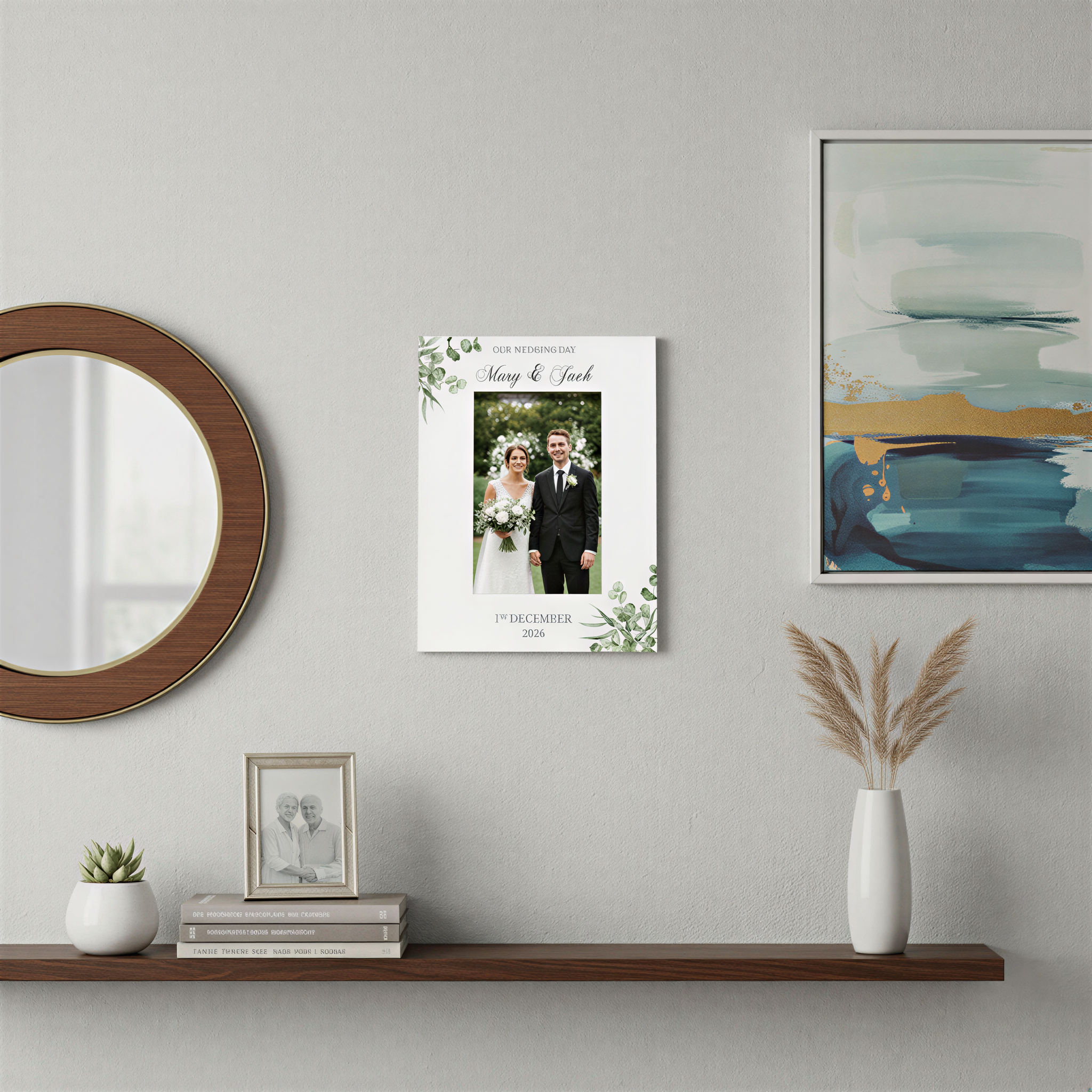 Personalised On Our Wedding Day Elegant Photo Frame Gift For Couple Photo Frame ukgiftstoreonline
