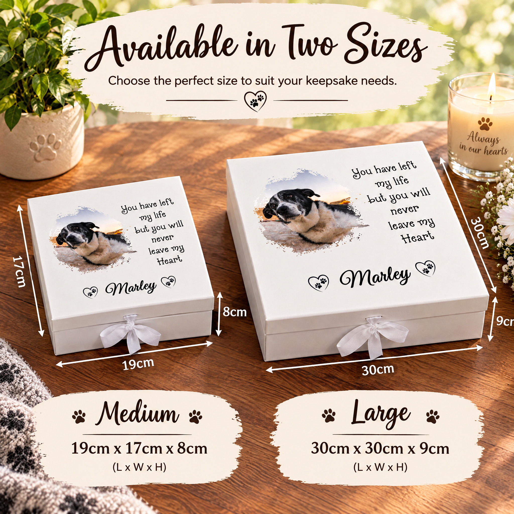 Custom Pet Memorial Box With Photo For Pet Lovers Personalised Condolence & Memory Treasure Sympathy Gift ukgiftstoreonline