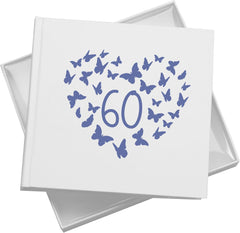 60th Birthday White Photo Album Gift With Butterflies 50 x 6x4 Photos Pack of 5 Wholesale Trade