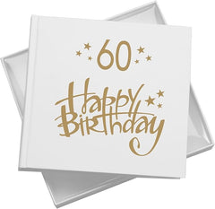 60th Birthday White Photo Album Gift For Him Or Her 50 x 6x4 Photos Pack of 5 Wholesale Trade