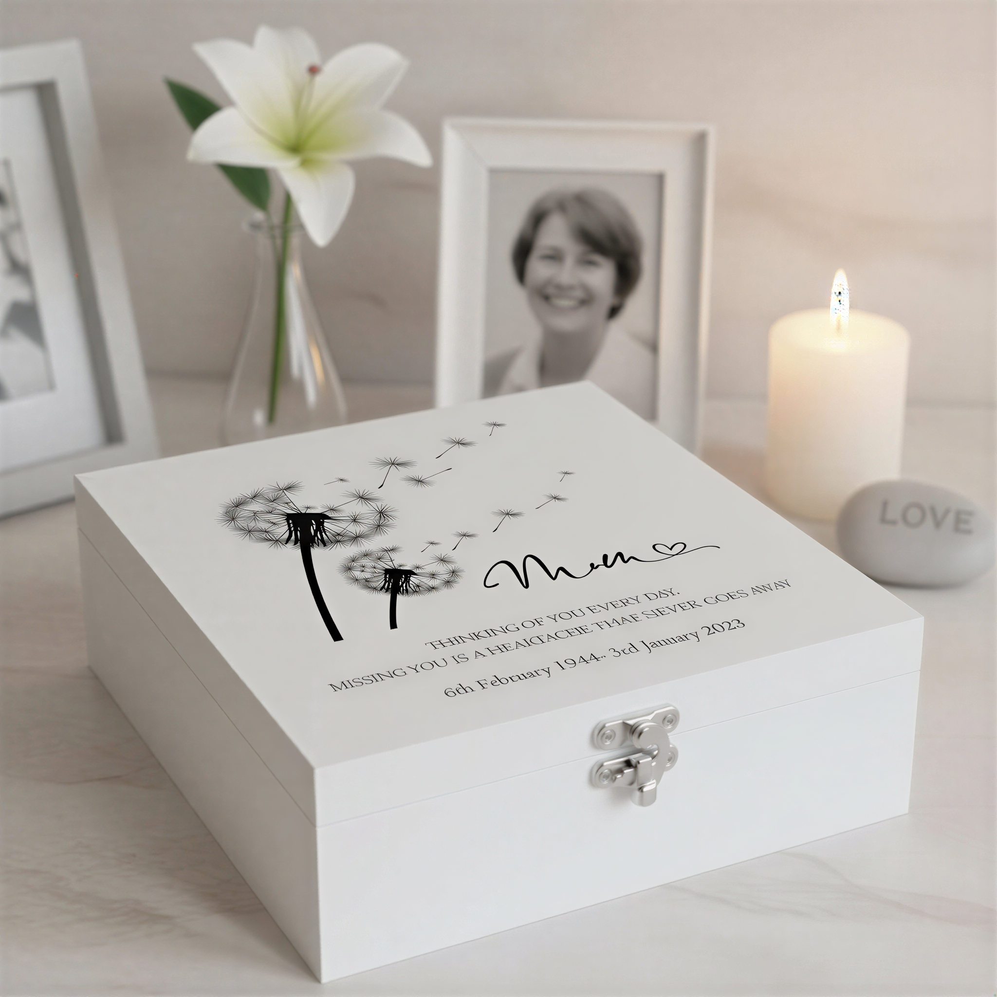 Mum Remembrance Personalised Wooden Keepsake Memory Box Keepsake Wooden box ukgiftstoreonline