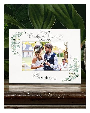 Personalised Large Baptism Photo Album Linen Cover With Sketched