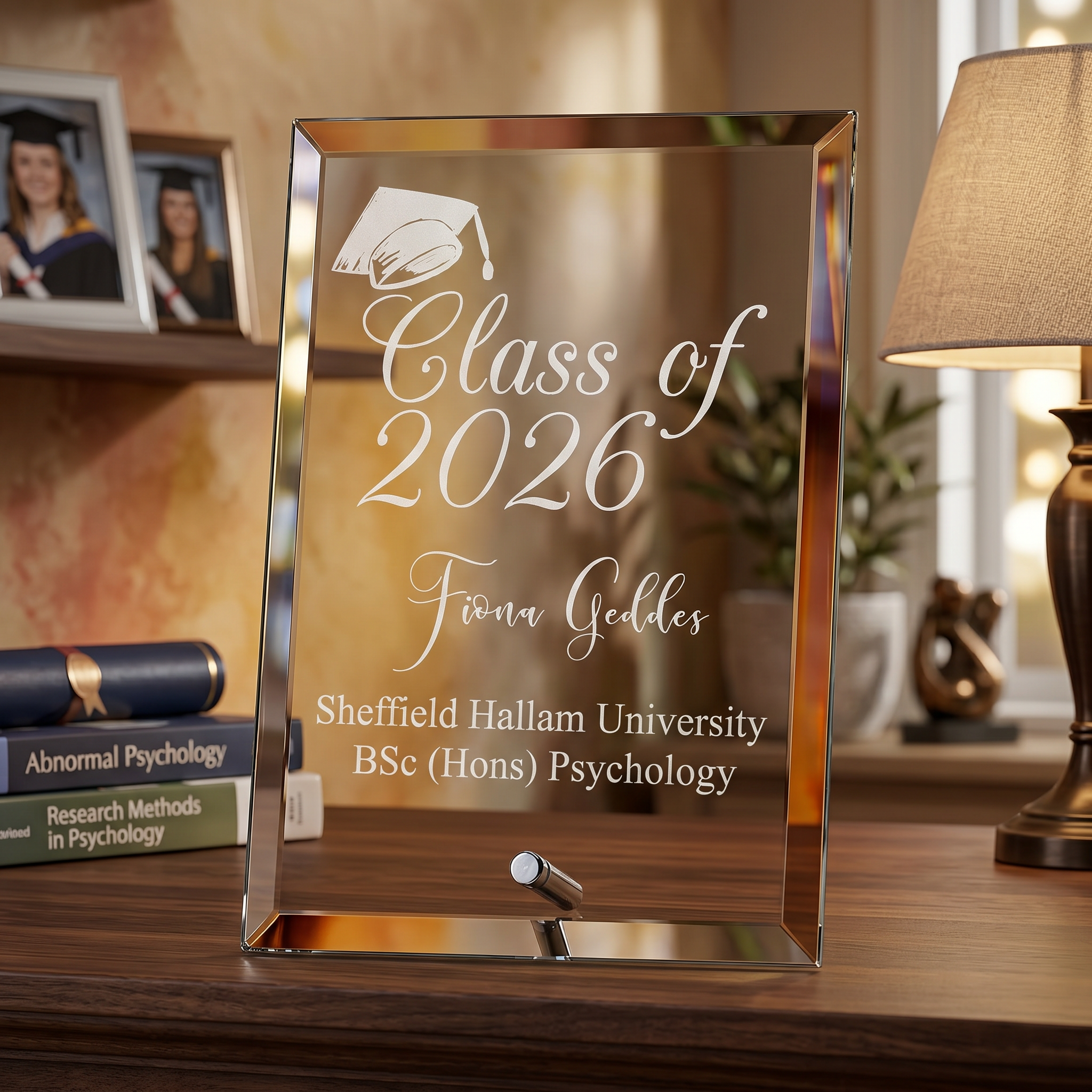 Personalised Graduation congratulations Design Glass Plaque Memory Keepsake Personalised Plaque Sign ukgiftstoreonline