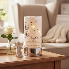 Personalised Daughter In Loving Memory Led Lamp With Dandelions Sympathy Gift Personalised Lights ukgiftstoreonline