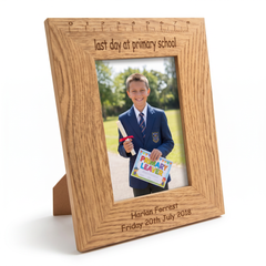 Last Day Of School Frame – Personalised Wooden Photo Frame With Stand Photo Frame ukgiftstoreonline