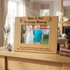 Memorial Photo Frame, Mum And Dad Remembrance Keepsake Gift Set Photo Frame ukgiftstoreonline