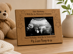 Birthday Gift For Dad To Be Engraved Wooden Baby Scan Photo Frame Baby Photo Frame ukgiftstoreonline