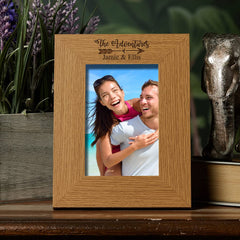 Our Adventures Personalised Wooden Photo Frame Gift