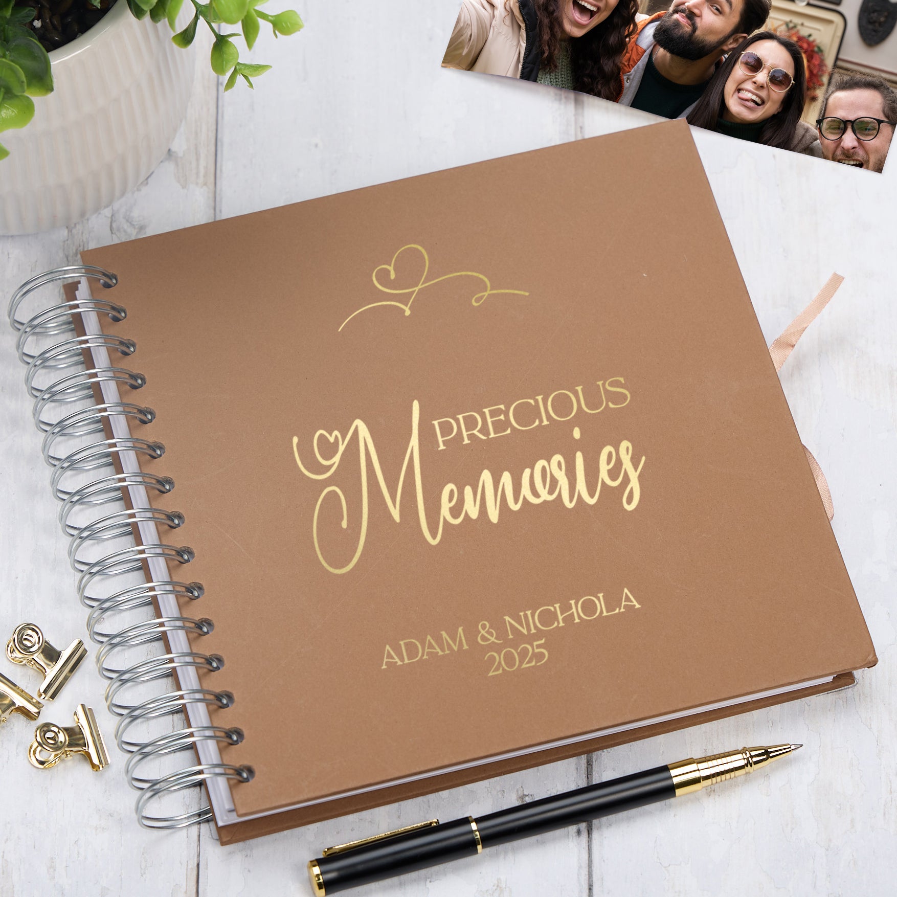 Memories Keepsake Book, Custom Scrapbook Photo Album Love Book