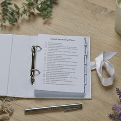 Personalised Wedding Planner Organiser Binder Engagement Gift Watercolour Floral Heart