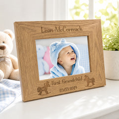 ukgiftstoreonline Personalised First Grandchild Wooden Photo Frame Gift Photo Frame ukgiftstoreonline