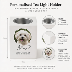 Pet Memorial Candle Holder, Personalised Photo Tealight Holder Gift Tea Light Holder ukgiftstoreonline