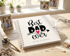 Personalised Best Dad Ever Scrapbook Photo Album Memory Keepsake Book Daddy Photo Album ukgiftstoreonline