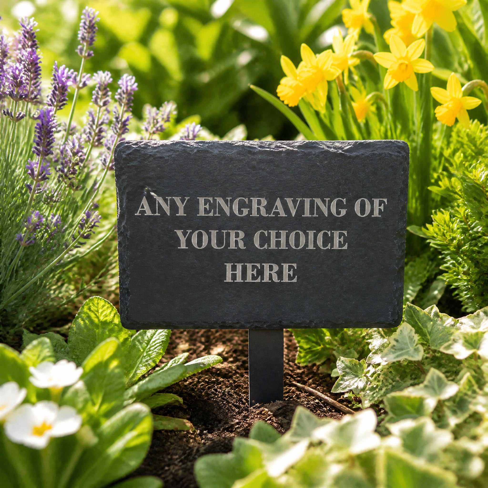 Personalised Slate Plant Marker Garden or Pot Plaque Any Engraving Personalised Garden Stone Slate ukgiftstoreonline