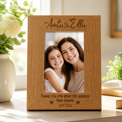 Personalised Best Auntie With Name Portrait Photo Frame Gift personalised photo frames ukgiftstoreonline