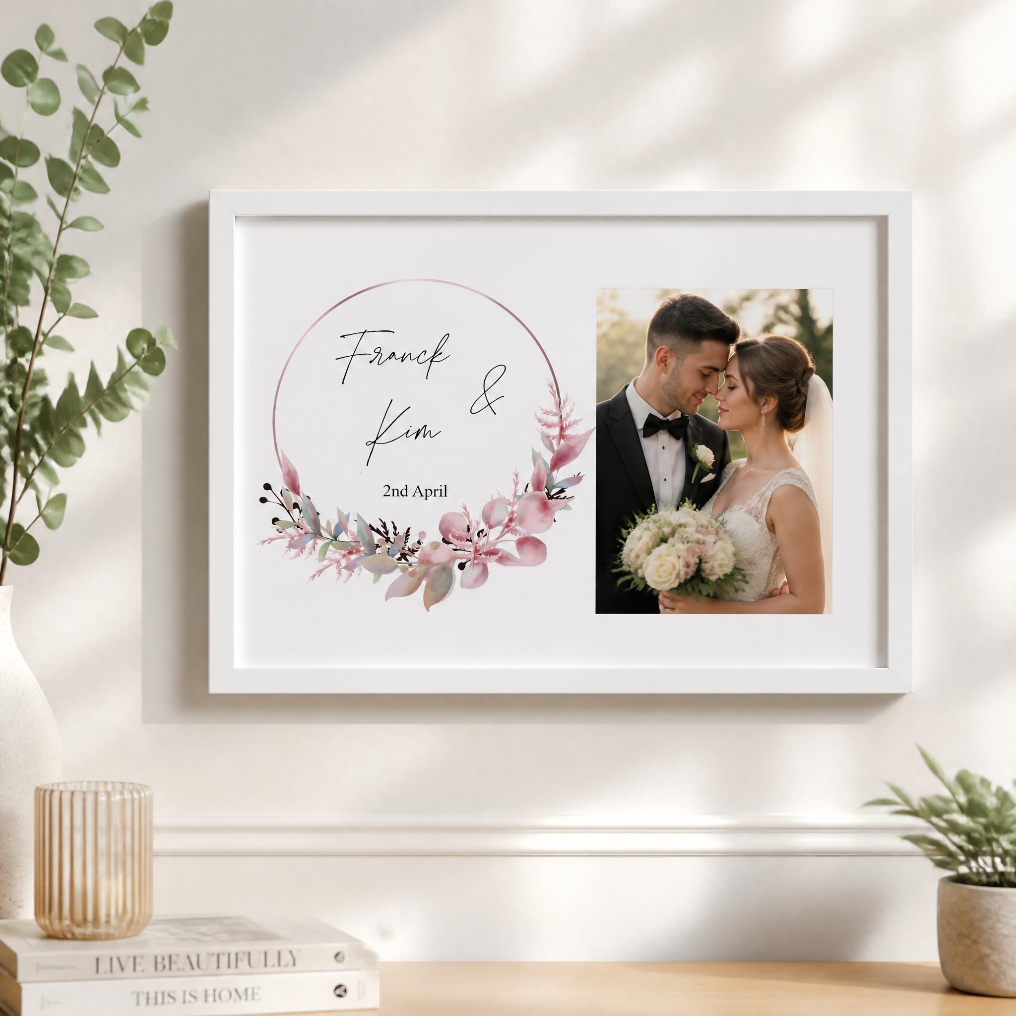 Personalised Wedding Day - Engagement Photo Frame Gift Special Day Keepsake wedding photo frame ukgiftstoreonline White