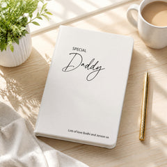 Personalised Daddy Notebook, A5 100 Lined Pages, Rear Pouch Gifts Personalised Notebook ukgiftstoreonline