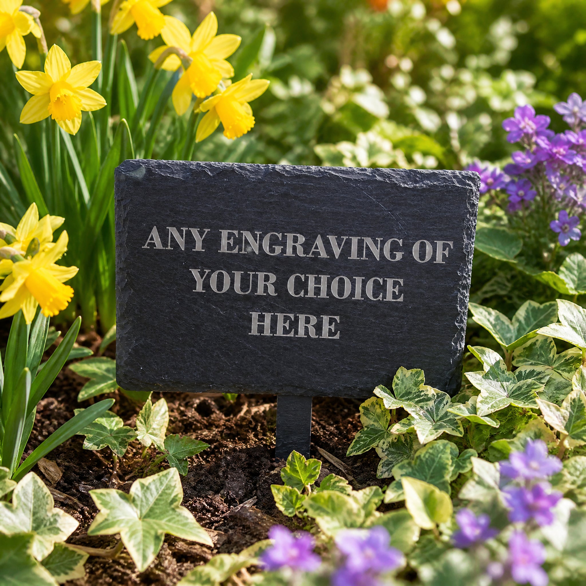 Personalised Slate Plant Marker Garden or Pot Plaque Any Engraving Personalised Garden Stone Slate ukgiftstoreonline