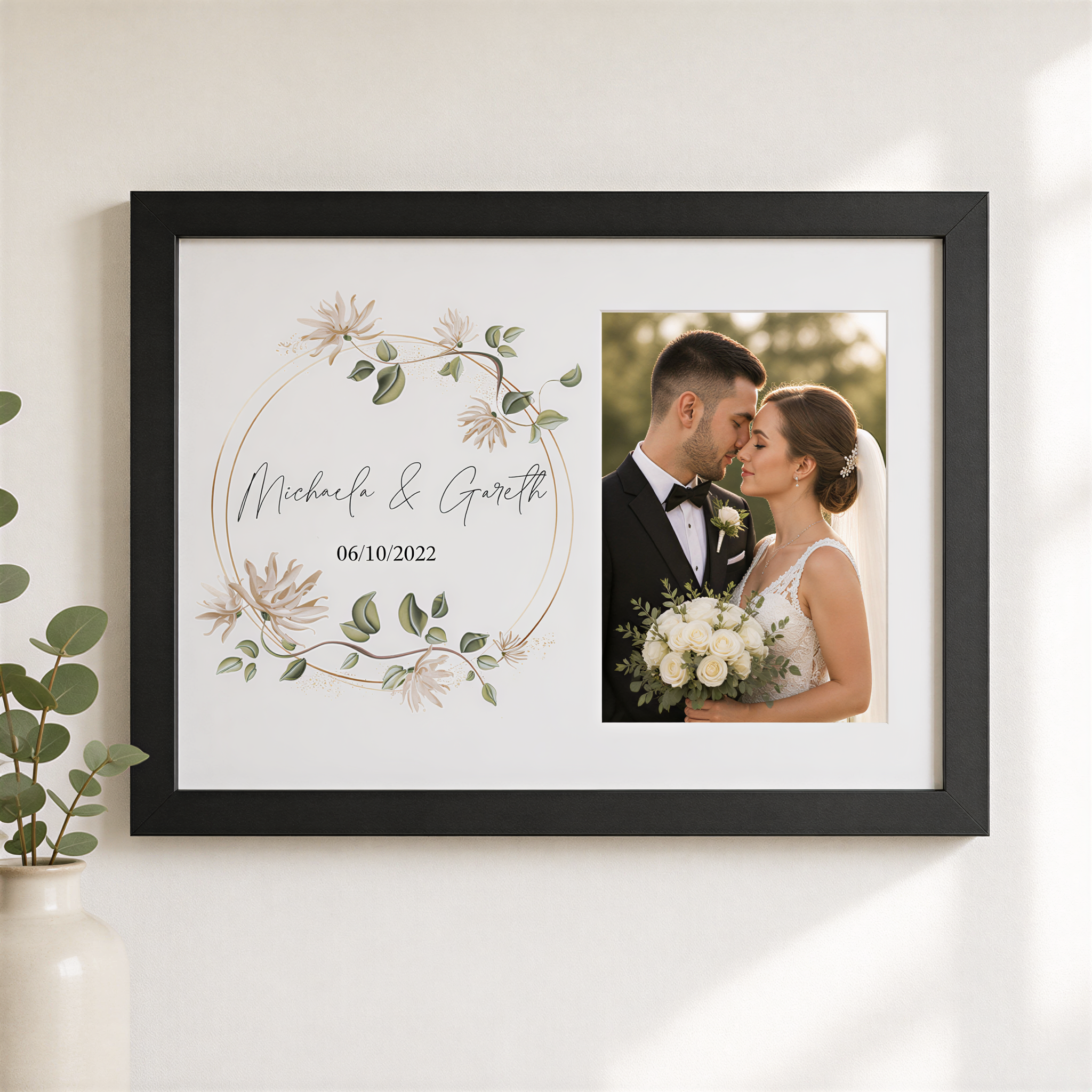 Personalised Wedding Day Photo Frame Gift Any Name and Date Photo Keepsake wedding photo frame ukgiftstoreonline
