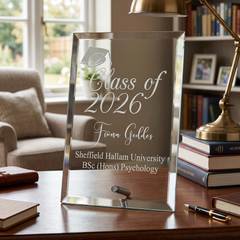 Personalised Graduation congratulations Design Glass Plaque Memory Keepsake Personalised Plaque Sign ukgiftstoreonline